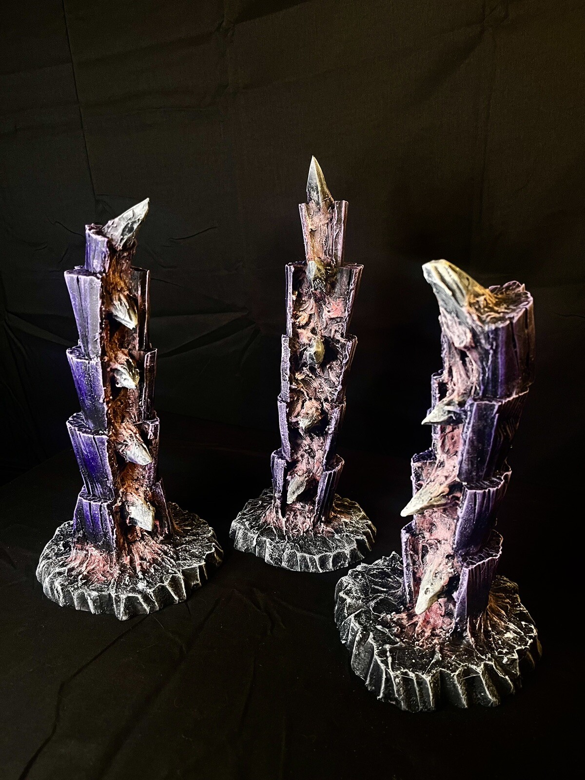 Alien Wargaming Terrain Compatible With Warhammer 40K Fully Painted Set