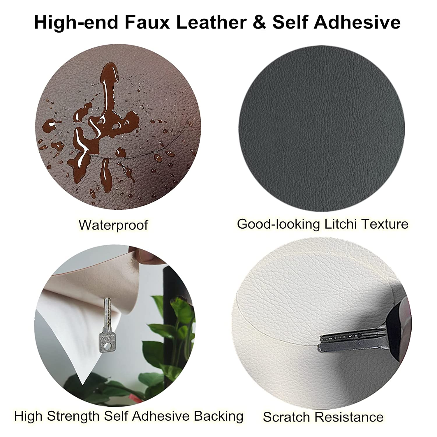 Self Adhesive Leather Repair Patch Tape 3X60 Inch, Vinyl and Leather Repair Kit