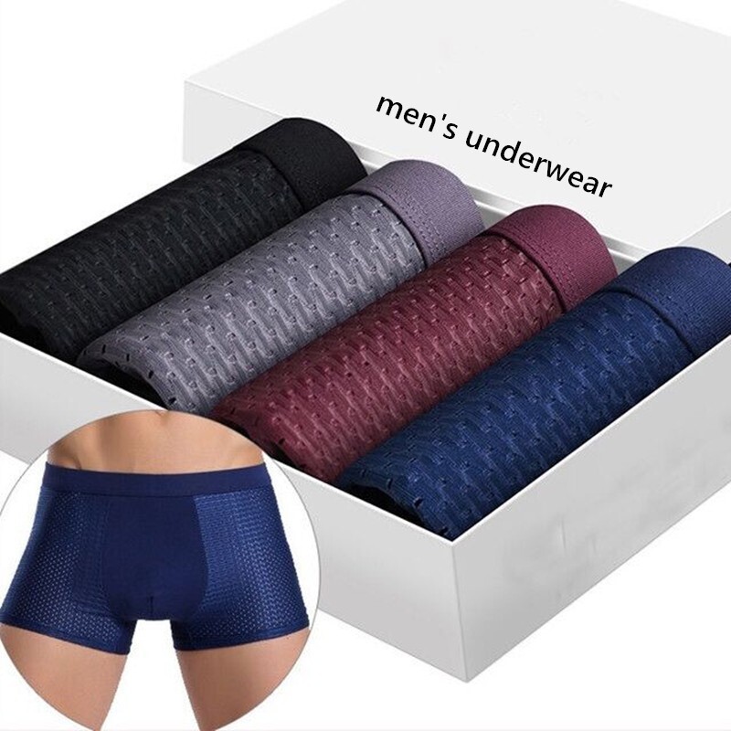 New 2024 4PCS Boxhero Bamboo Fiber Boxer Briefs, 4PCS Bamboo Fibre Boxer Shorts