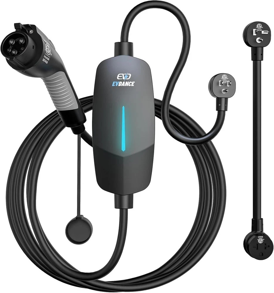 Level 1&2 EV Charger, Electric Vehicle Portable Charger with 25FT Cable, Home EV