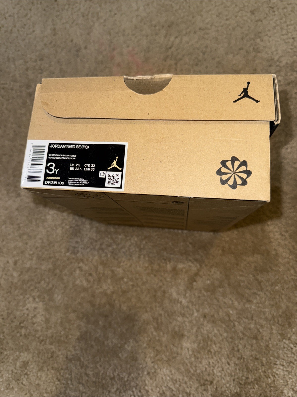 Jordan 1 Mid Multi-Color Canvas (GS) - Size 3
