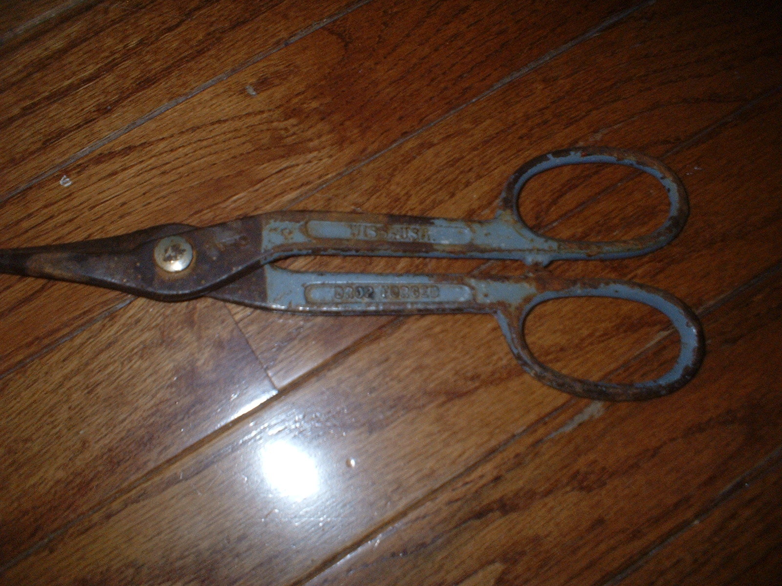 Vintage Wiss Sheet Metal Tin Snips Scissors 10" Forged Steel  USA