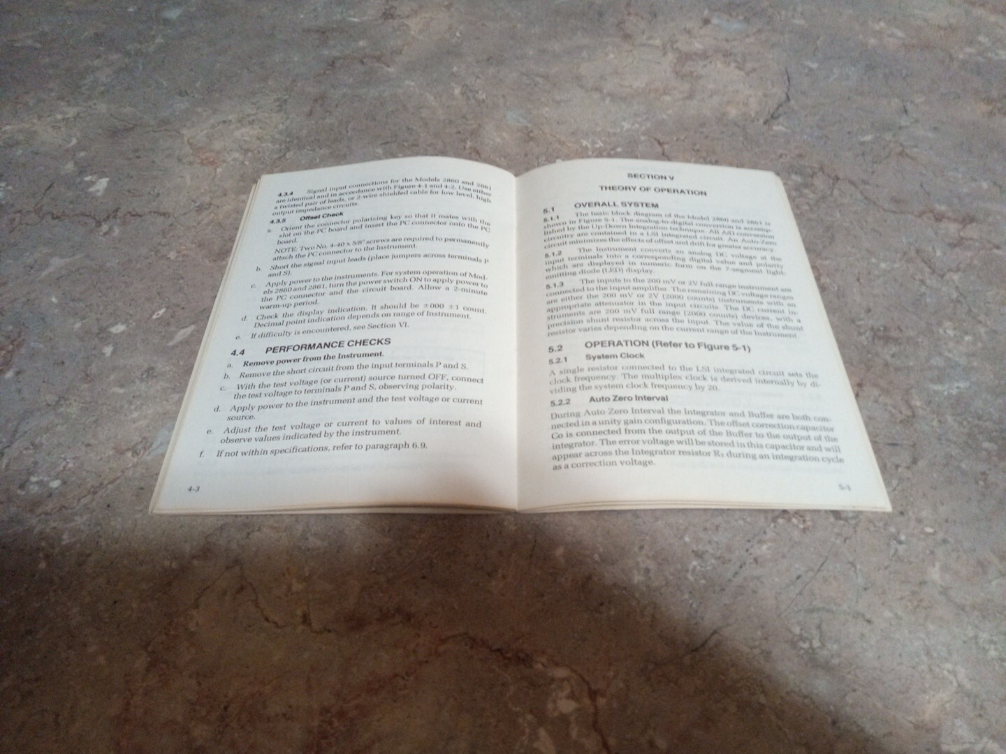 Simpson Operator's Manual for Model 2860 and 2861 3 1/2 Digit Panel Instruments