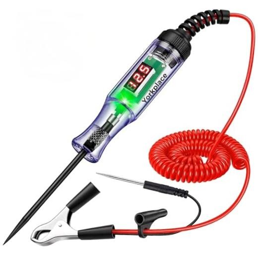Automotive Circuit Tester with LED Voltmeter, Car Test Light Dual 3-120V