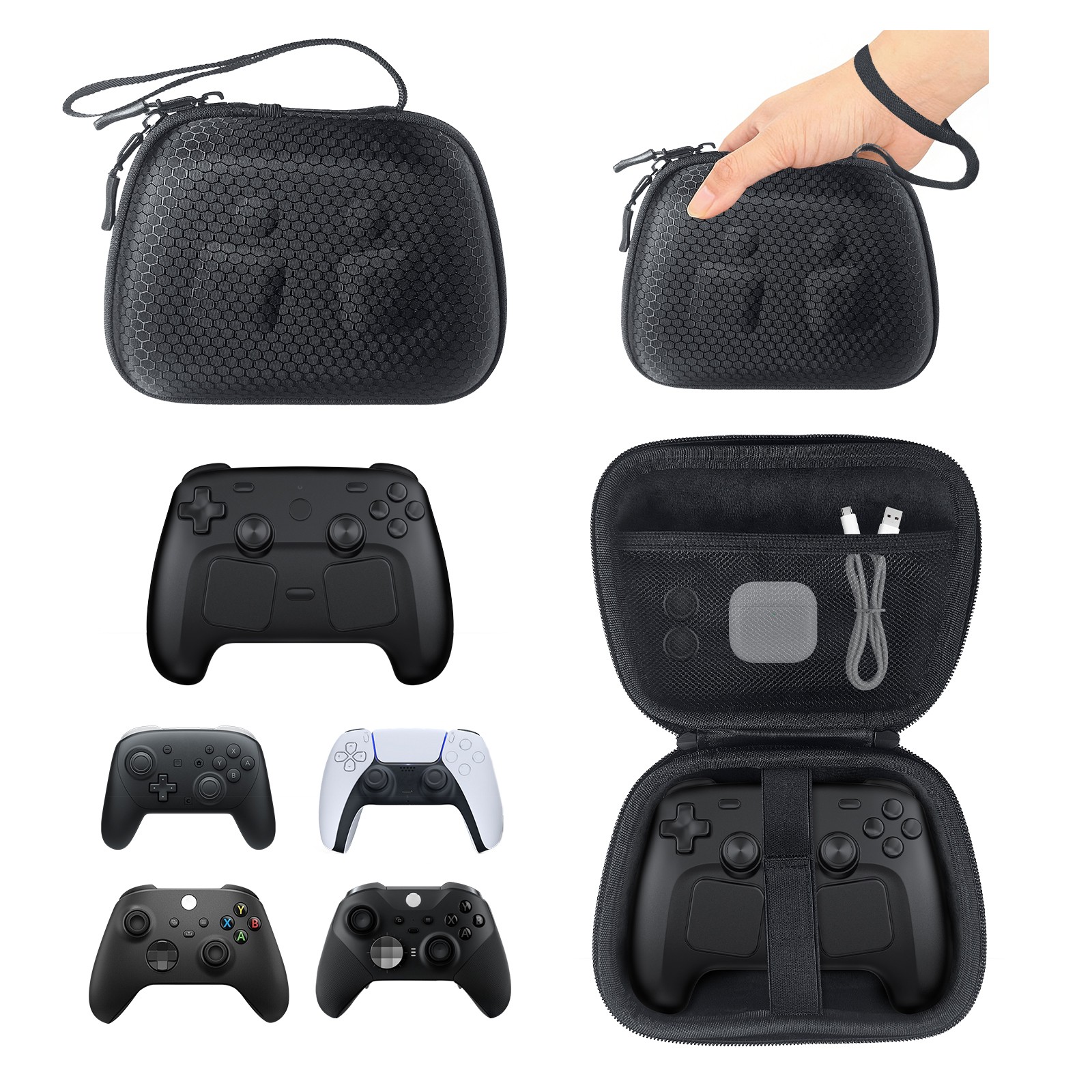 For Steam Controller2 Silicone Cover Protective Bag Hard EVA Travel Storage Case
