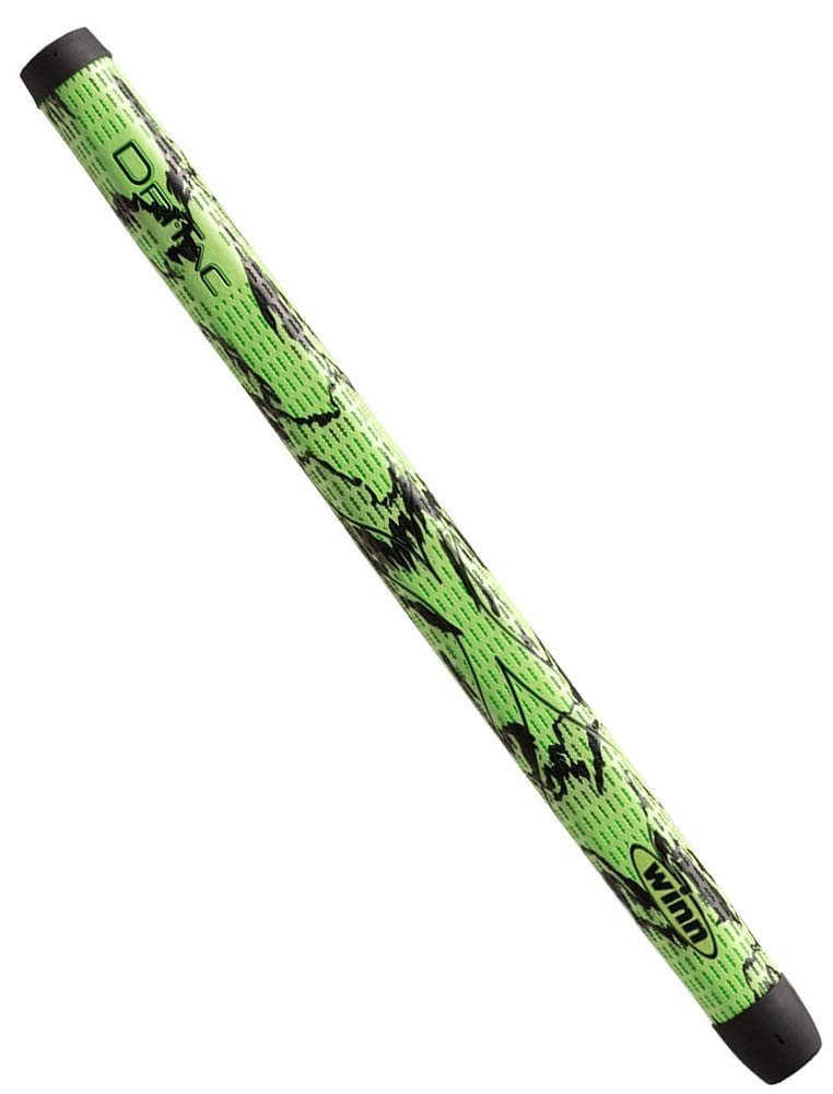 Winn DriTac X Medallist Pistol Putter Golf Grip, midsize, Green/Black