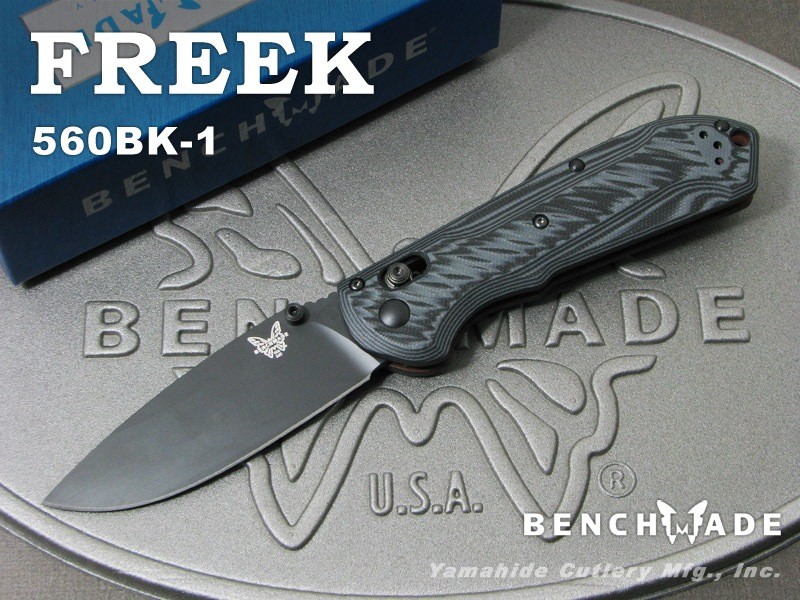 Benchmade 560BK-1 Freek Black Plain Edge G10 Folding Knife
