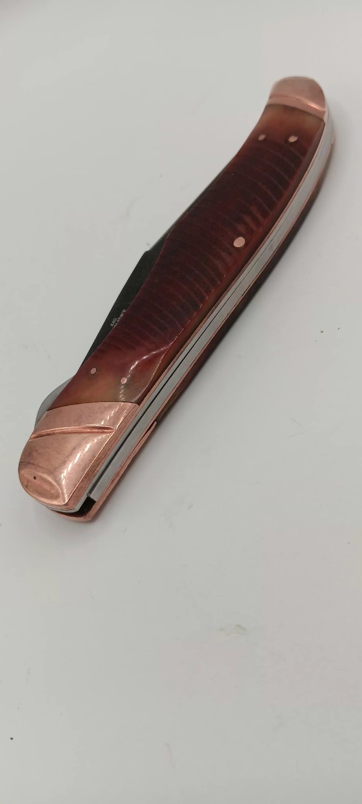 Rough Rider Jumbo Trapper Brown Stag Bone Stainless Folding Knife