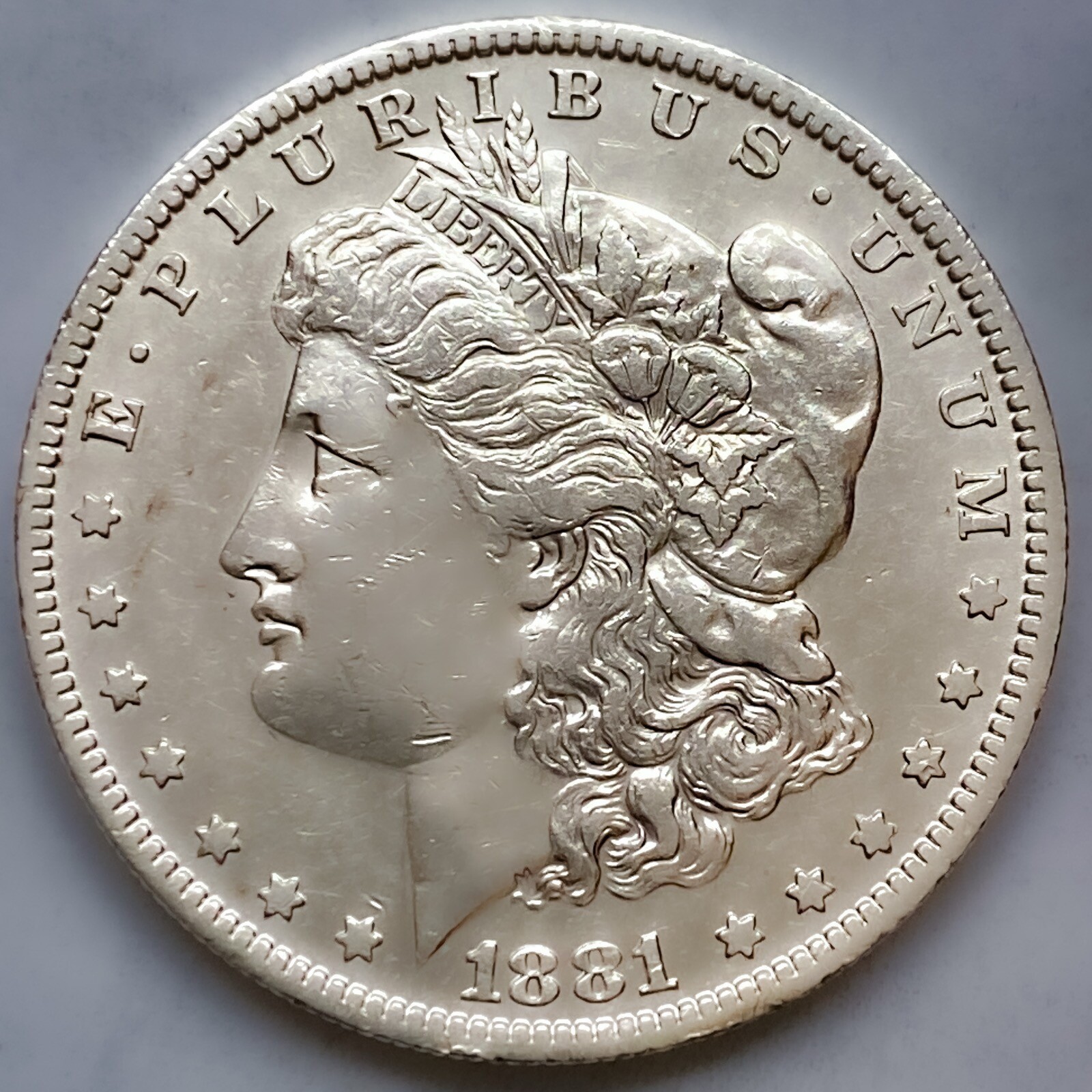 1881-O   MORGAN SILVER DOLLAR 90% SILVER $1 US COIN -NICE!  FREE SHIPPING  JN2