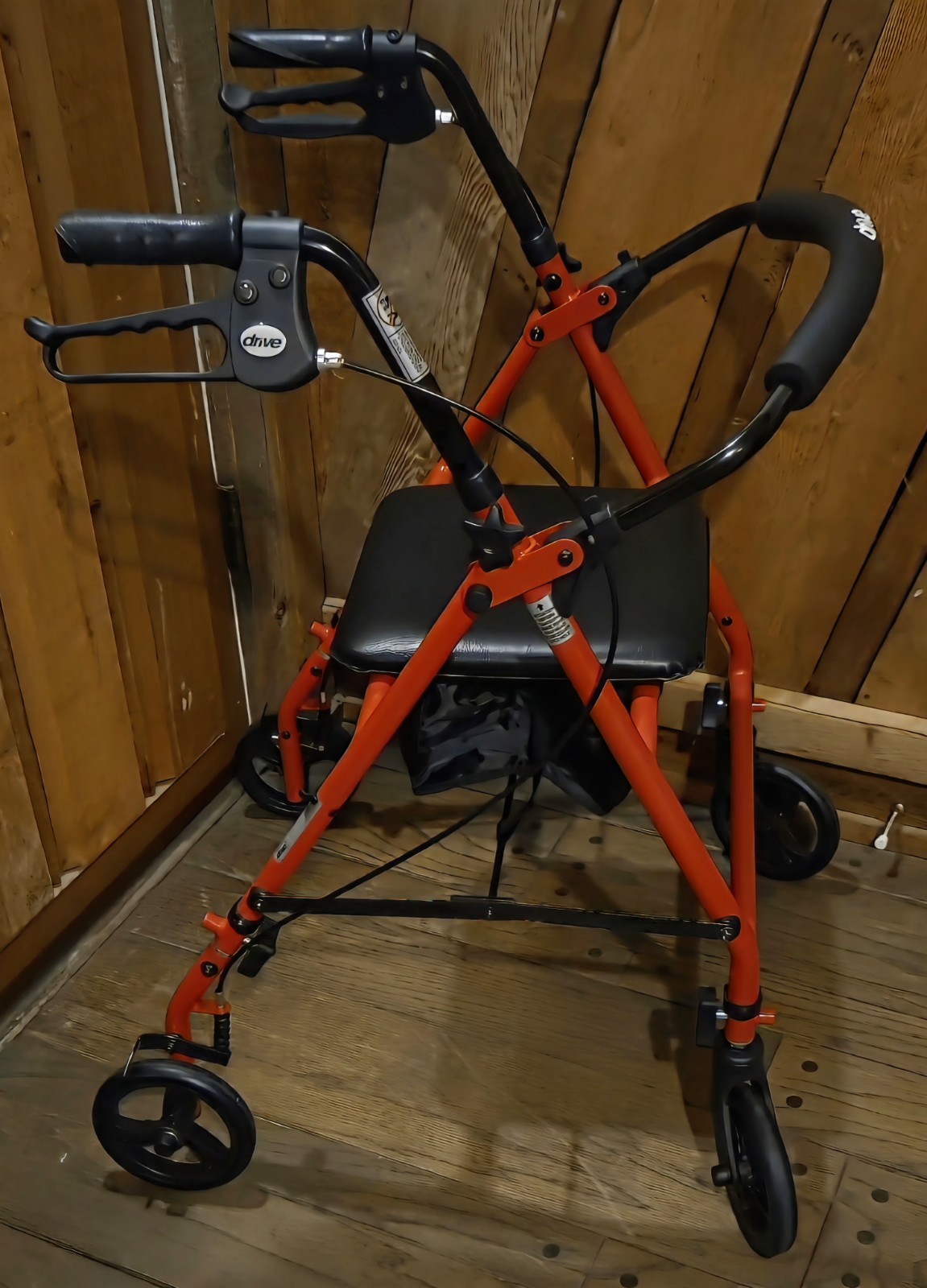 Rollator Walker with Storage/Seat Red & BLK