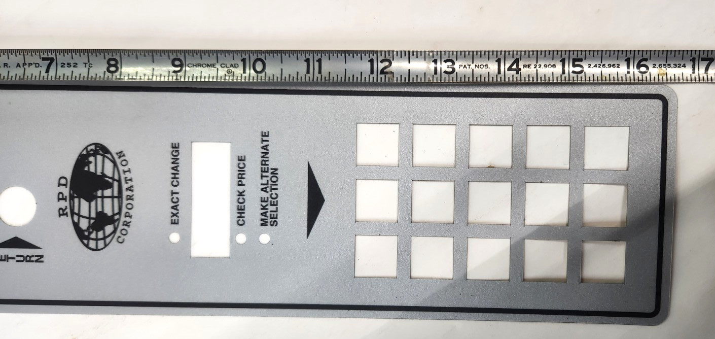 RPD Vending Machine Keypad Overlay