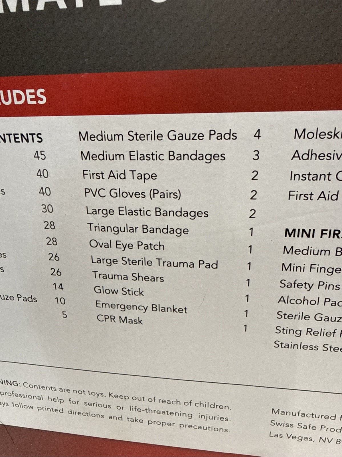 Ultimate Roadside Emergency Kit And First Aid 348 Piece Kit Hard Case Swiss Safe