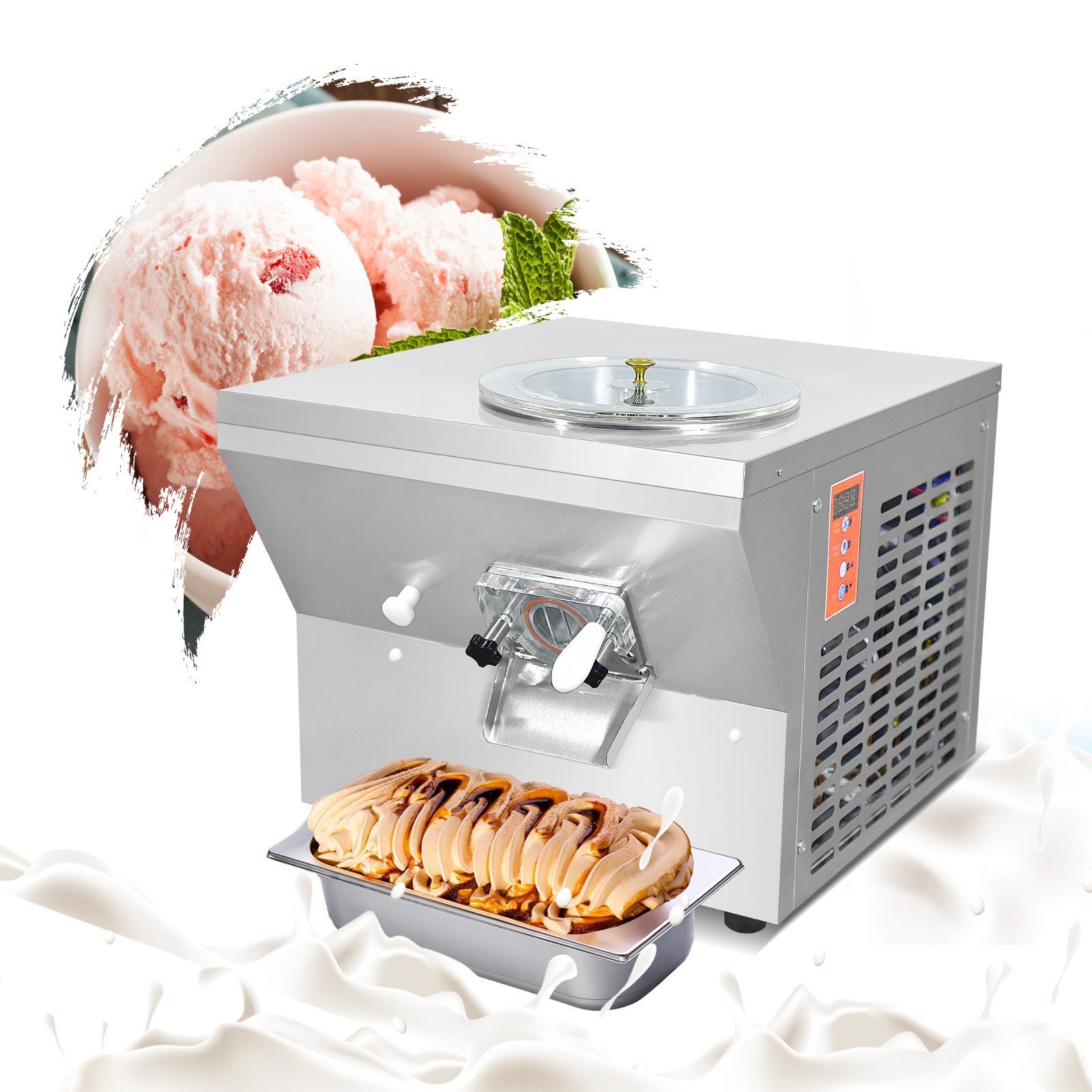 Kolice ETL countertop commercial hard ice Cream Machine,Italian Water Ice Maker