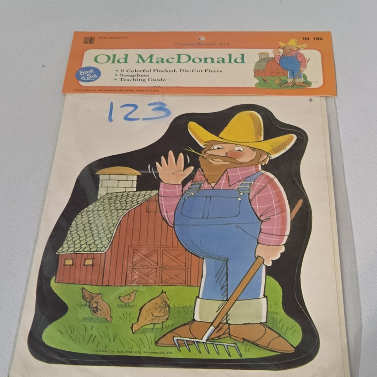 Vintage Old MacDonald Preschool  8 Die-Cut Pieces Teacher Guide  Song Sheet