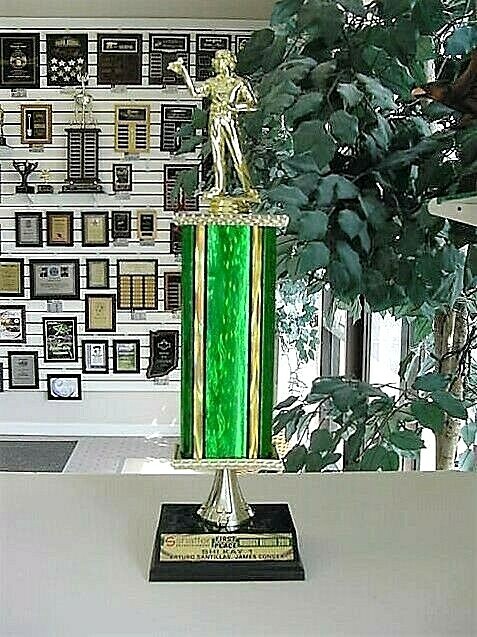 DART TROPHY MALE OR FEMALE FREE LETTERING 14 INCHES TALL YOUR COLOR CHOICE ^C