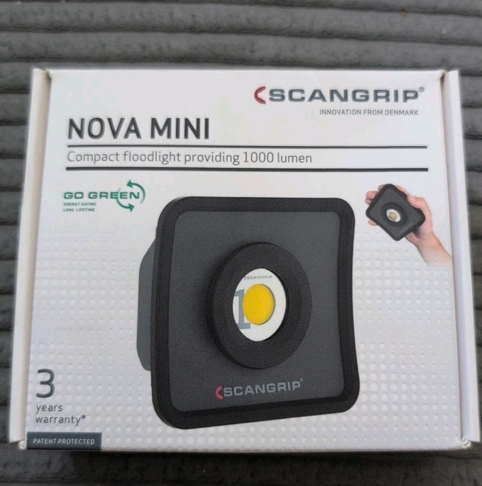 SCANGRIP NOVA MINI, Rechargeable Handheld COB LED Floodlight, 1000 Colourful