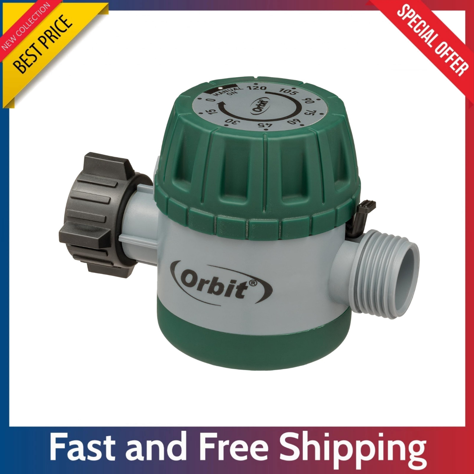 Orbit Mechanical Water Timer Battery Free Hose Faucet Irrigation Garden Tap