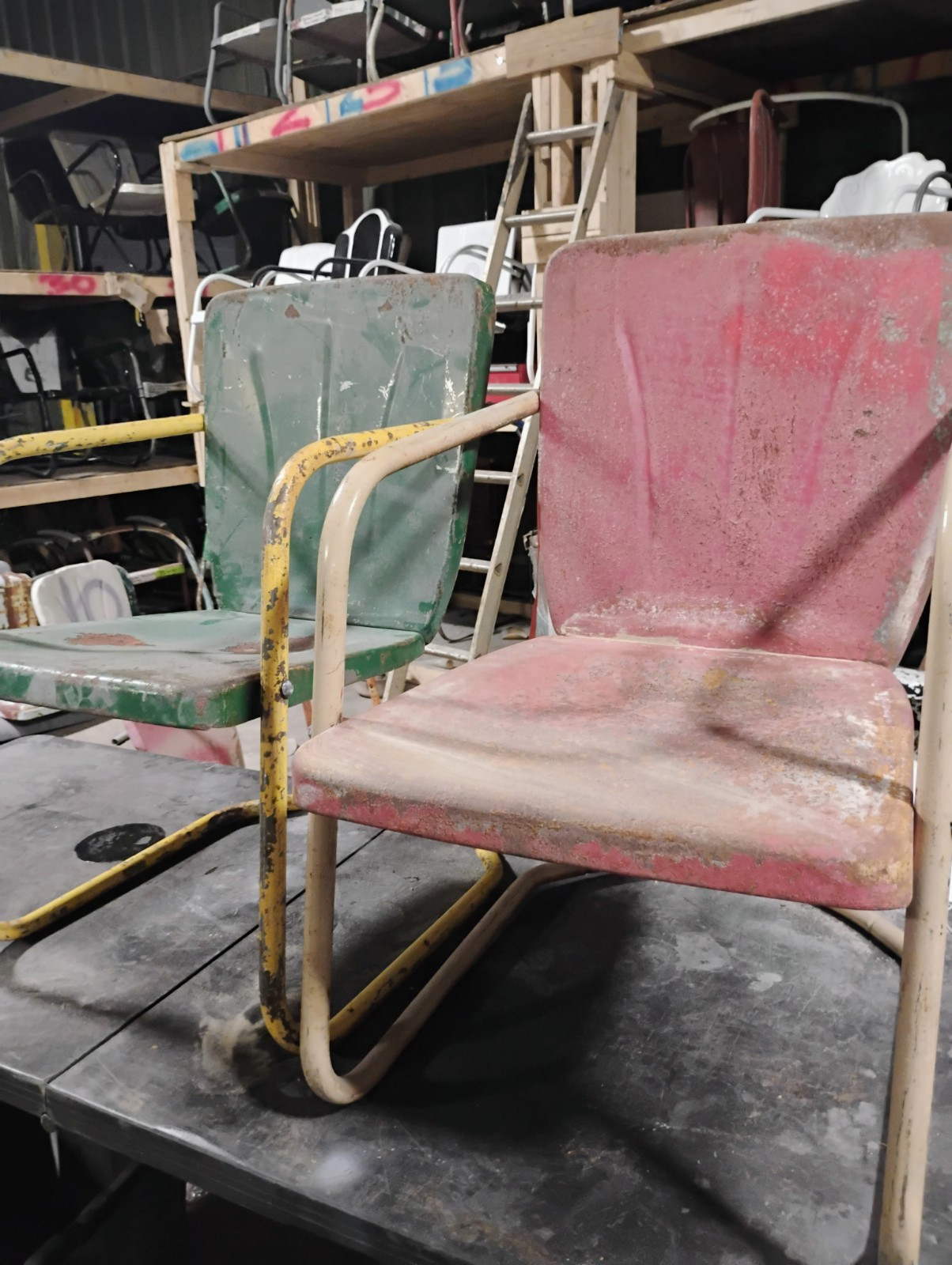 Vintage Edwards Manufacturing Fork Chairs (Set Of 2)