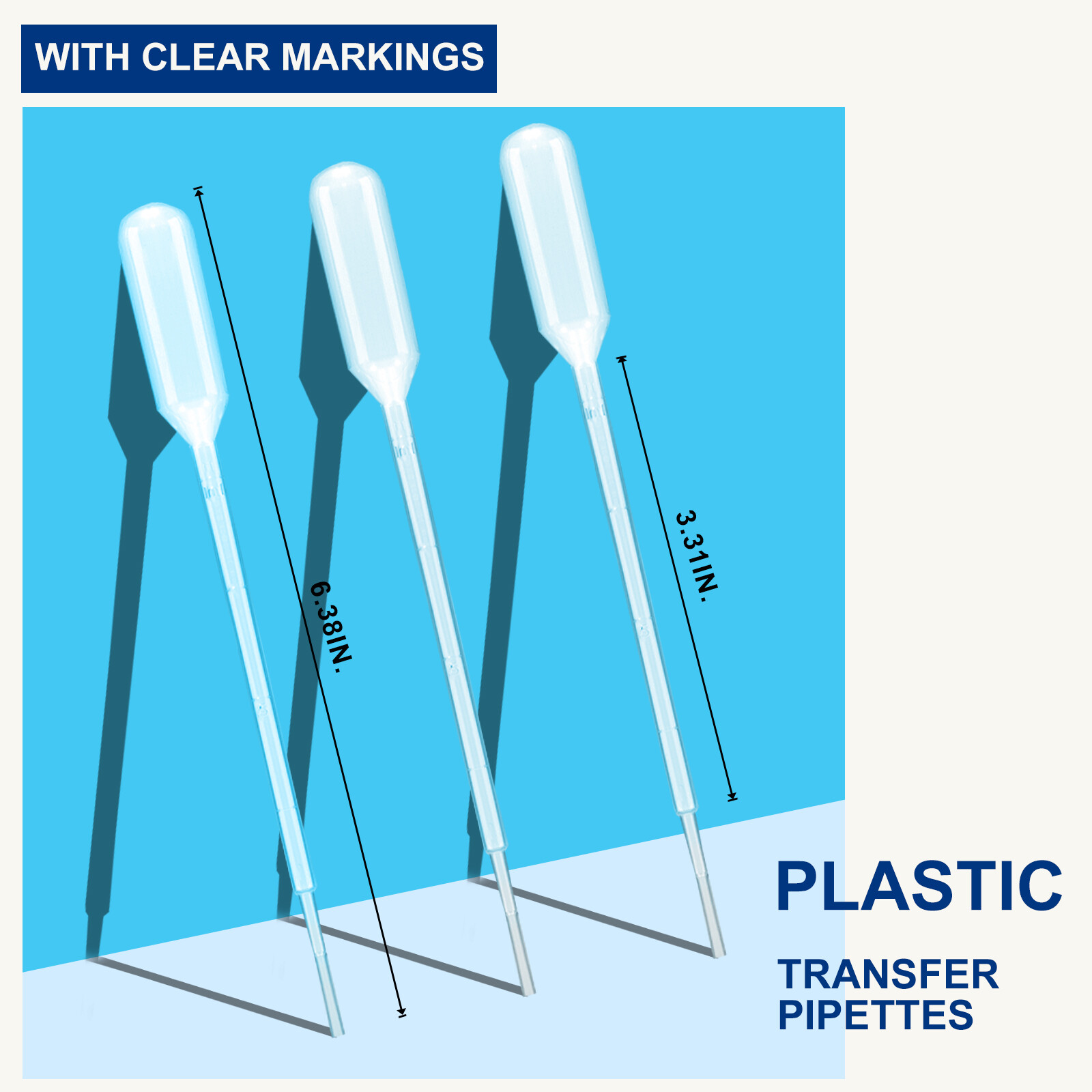 Biologix 1ml/3ml Transfer Pipets, Individually Wrapped, 500 /Pack, 2000/Case