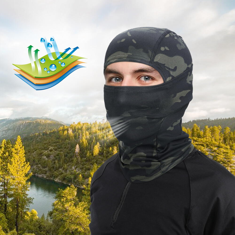 Balaclava Face Mask for Men Women UV Protection Ski Sun Hood Tactical Camo Cover