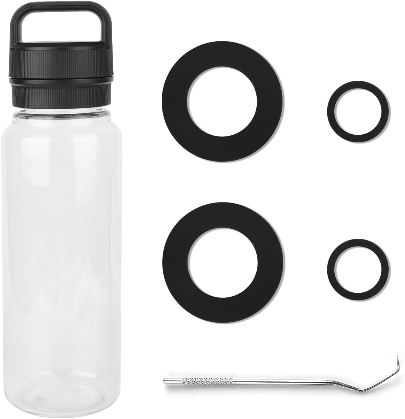 4PCS Gasket Replacement for YETI Yonder 20/25/34/50 oz Water Bottle, Silicone Se