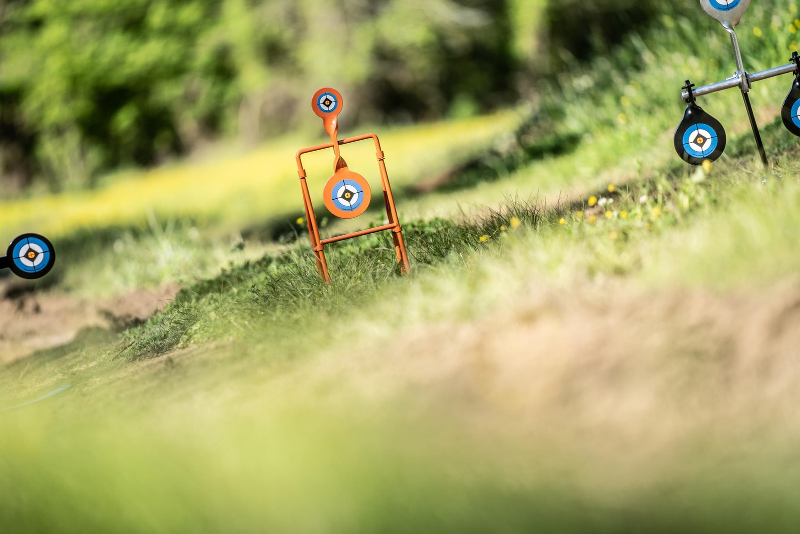 Do All Outdoors Double Blast Spinner Shooting Target with 3" One Size, Orange
