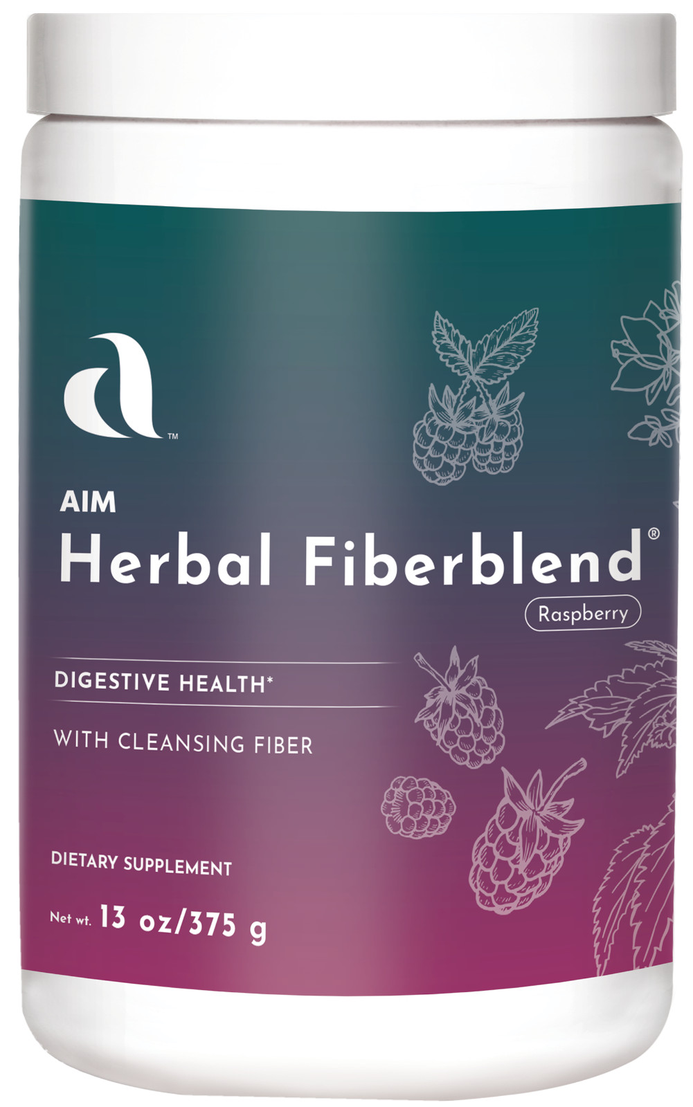 AIM Herbal Fiberblend Raspberry 13oz Powder Digestive Health Detox Supplement