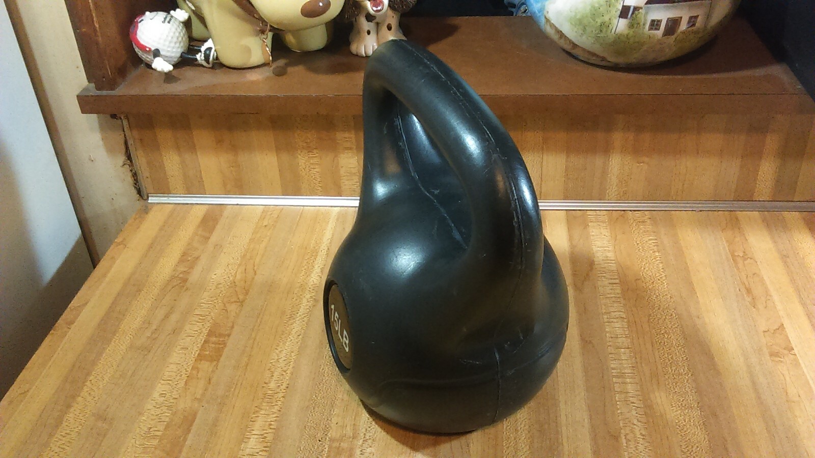 15lb Kettleball,black,vg!