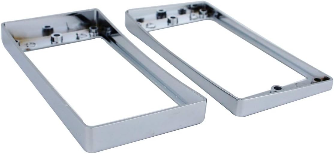 Guyker Curved Bottom Metal Humbucker Pickup Mounting Ring Set - Chrome - 2