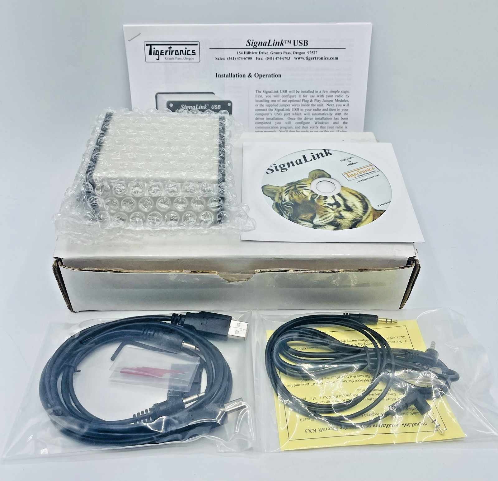 Tigertronics Signalink KX3 USB Sound Card Radio Interface SLUSB w/ Software Disc