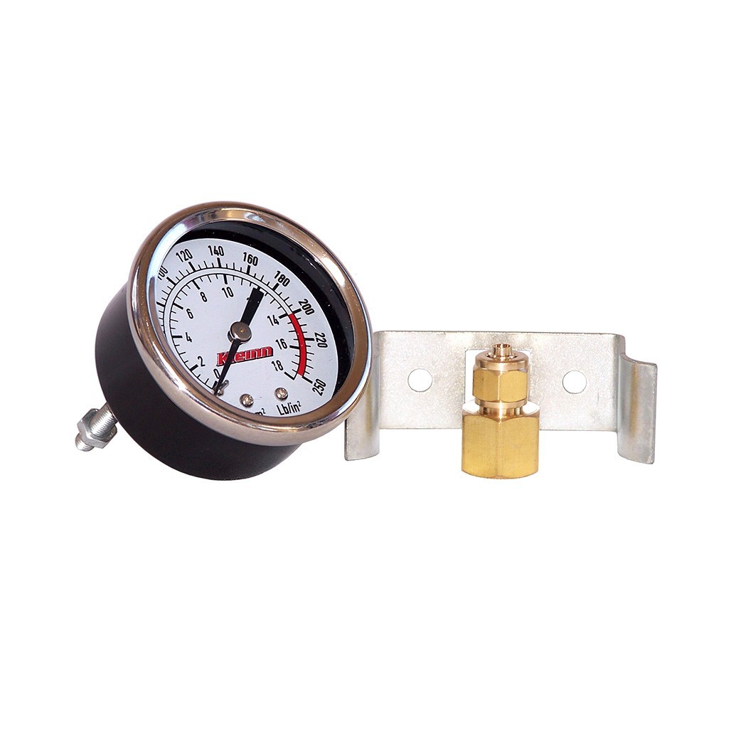Kleinn 1021 Dash Mount Analog Air Pressure Gauge, 0-250 PSI - 1/4" M NPT Inlet