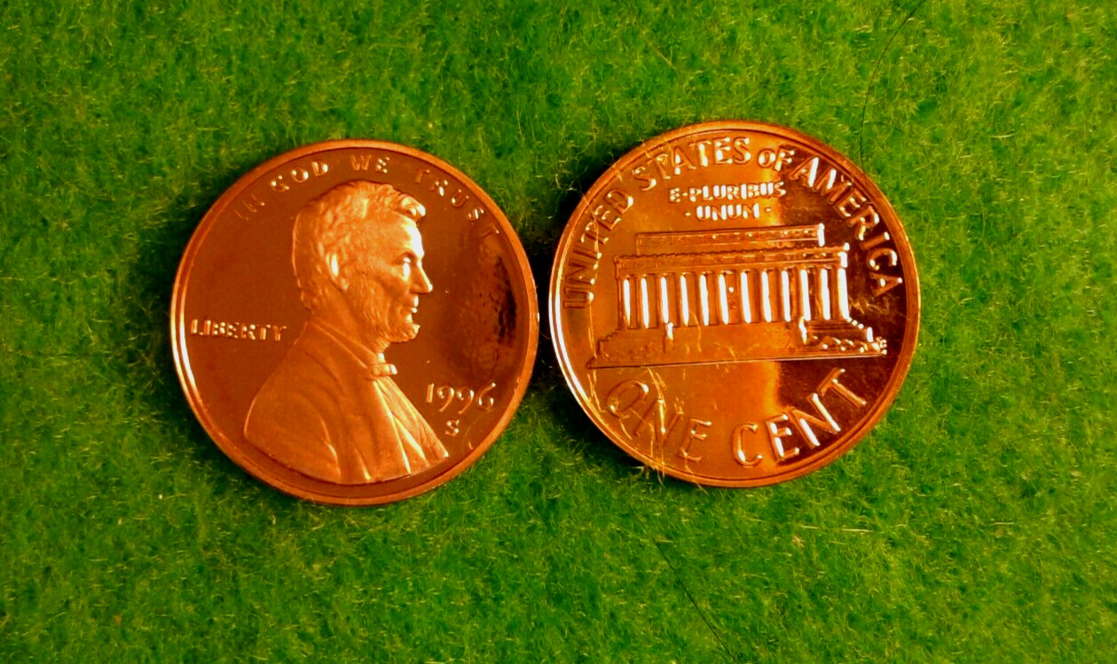 1996-  S  Gem   PROOF  Lincoln Memorial  Cent  Great Coin