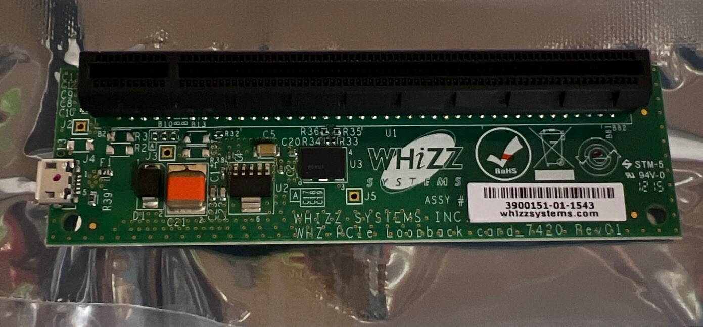 Whizz Systems 3900151-01-1543, PCI Loopback Card
