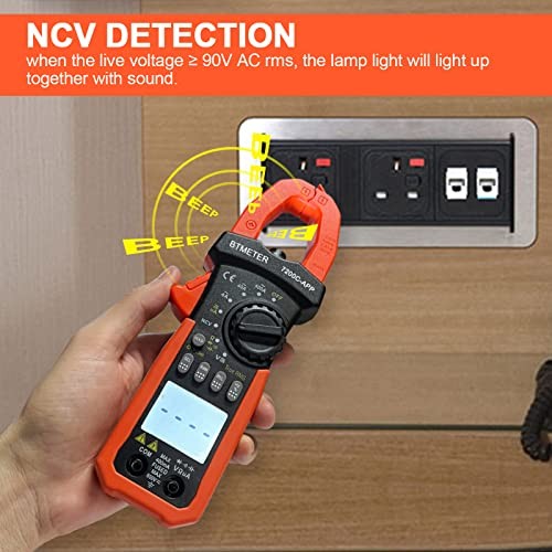 Digital Clamp Meter Multimeter, Auto 400A AC/4000uA DC Current + Bluetooth