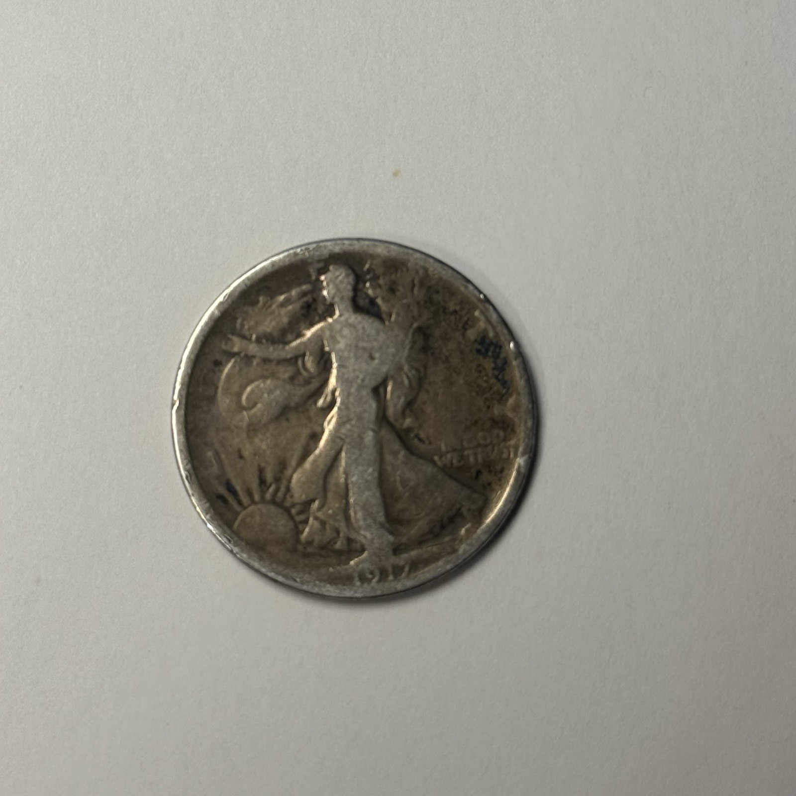 1917-D REV Walking Liberty Half Dollar CIRC 90% Silver
