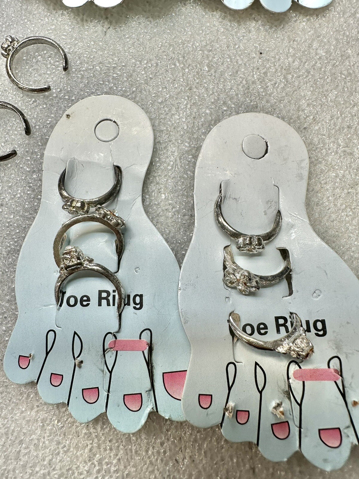 NWT Toe Rings 12 Cards 3 Per Card
