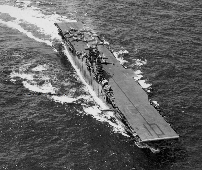 U.S. Navy Air Craft Carrier USS Yorktown at sea 8x10 WWII WW2 Photo 86