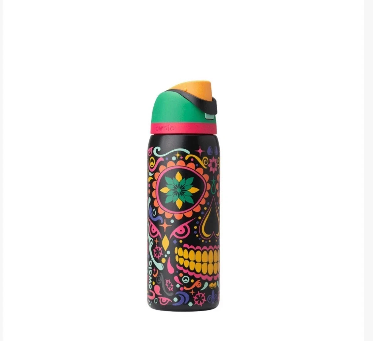 Owala FreeSip 32oz Sugar Skull Water Bottle –Glow in the Dark