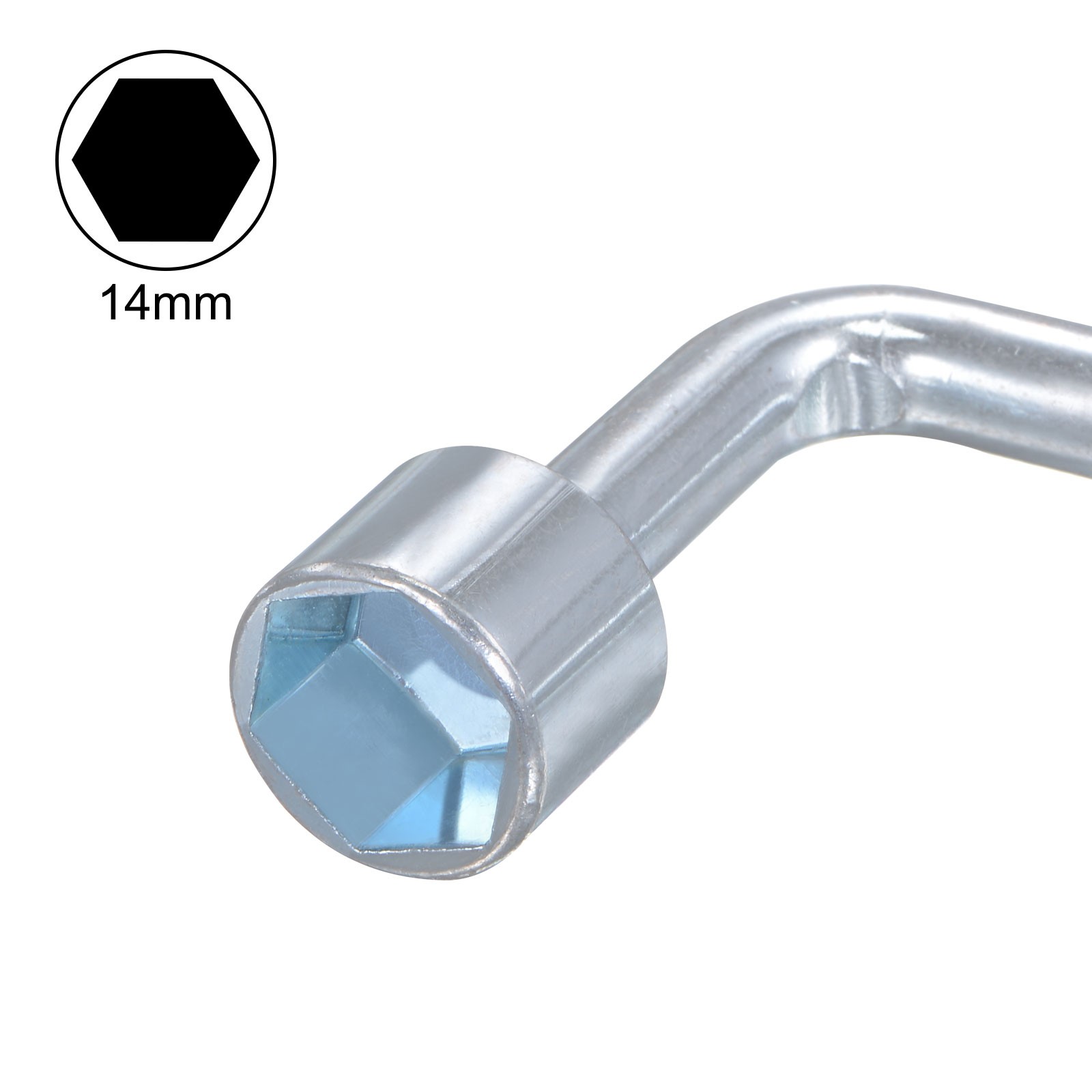 14mm Metric L Shaped Angled Open Hex 6 Point Socket Wrench Single Ended,
