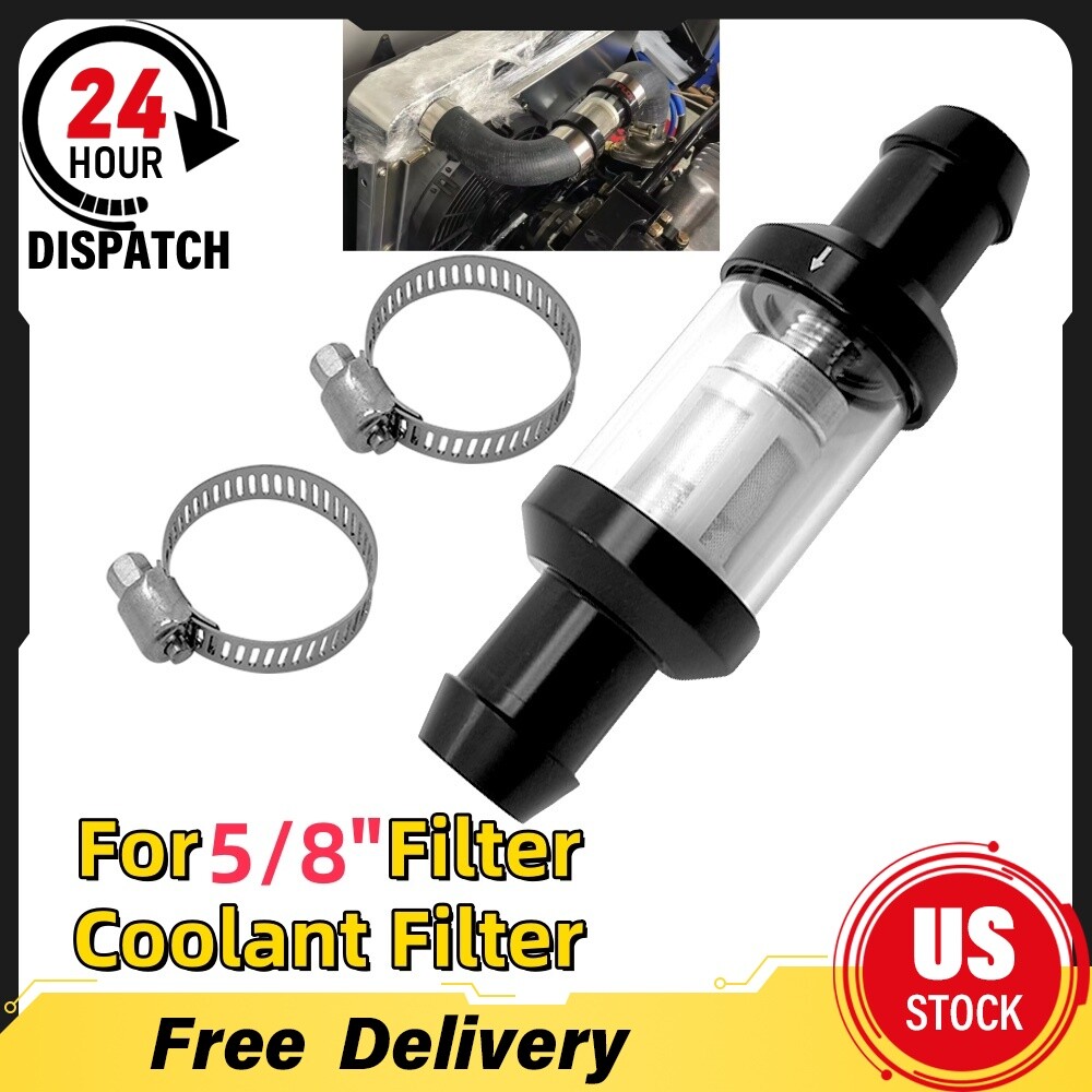 Inline Heater Core Coolant Filter& 5/8" Inspection System US For 5/8" Filter NEW