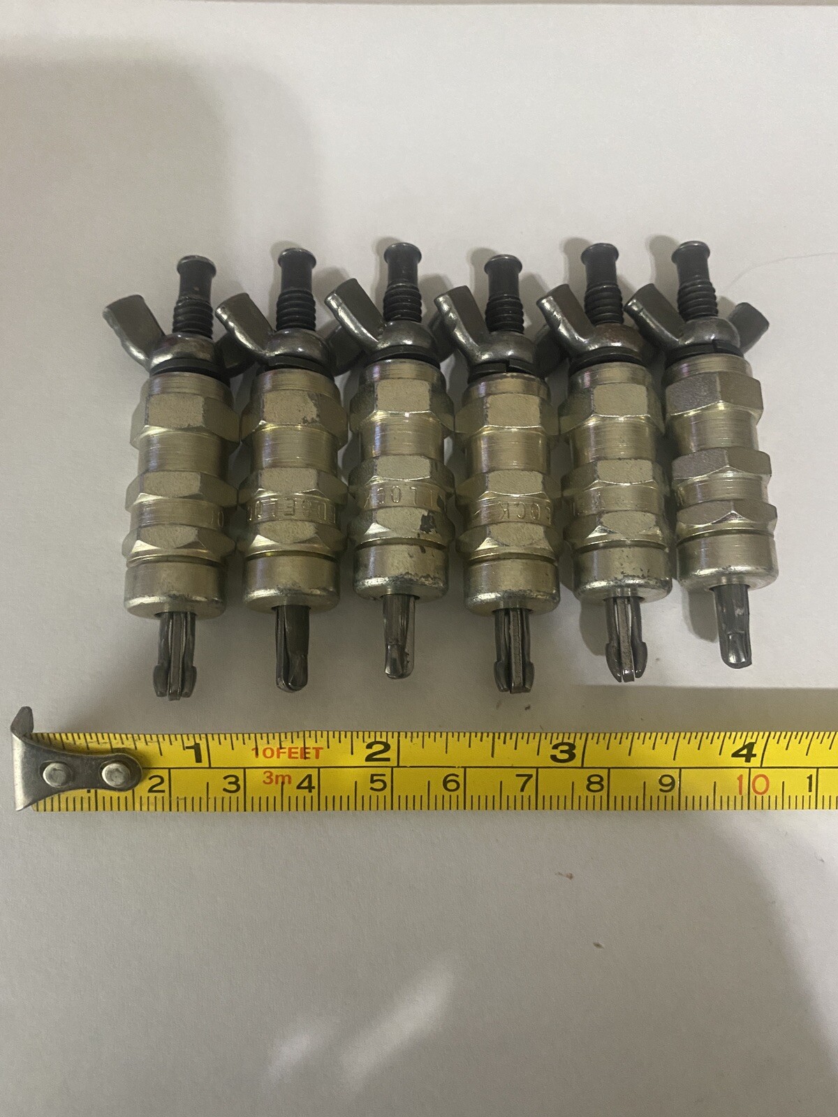 Cleco Fasteners LOT of Six- 3/16" Draw Cleco's 0~1/2" inch Grip, GOLD,