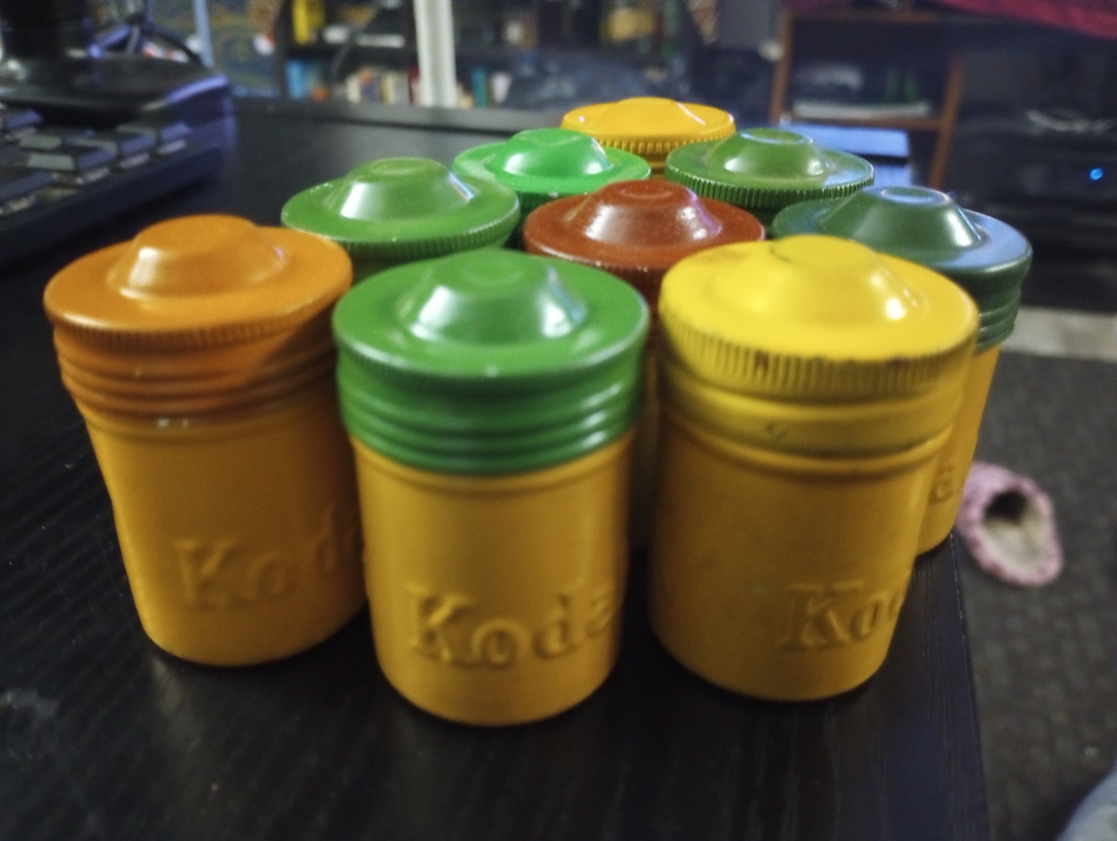 Lot of 9 Vintage Kodak Film Tins