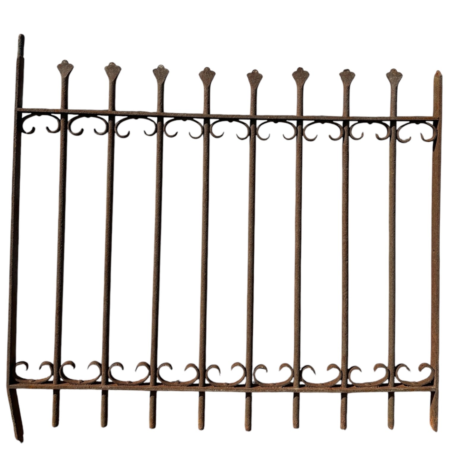 Antique Wrought Iron Garden Gate - 39.75" W x 33.5" T - GA20979