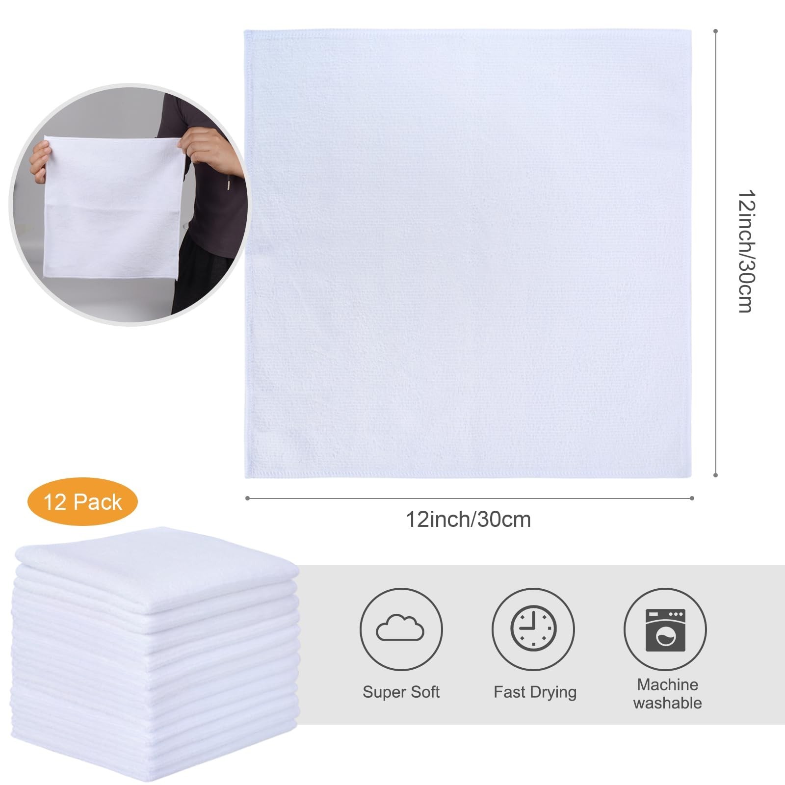 SINLAND Microfiber Cleaning Cloth Dish Cloth Kitchen No Streak Absorbent Dish...