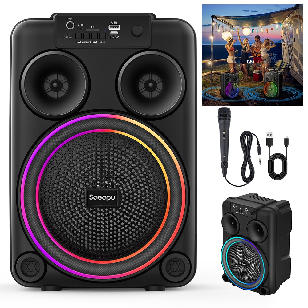 Wireless Portable Bluetooth Speakers Subwoofer Heavy Bass Sound System Party RGB