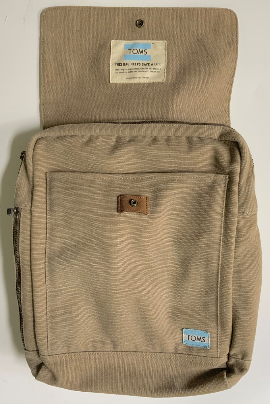 TOMS Trekker Canvas Backpack EUC