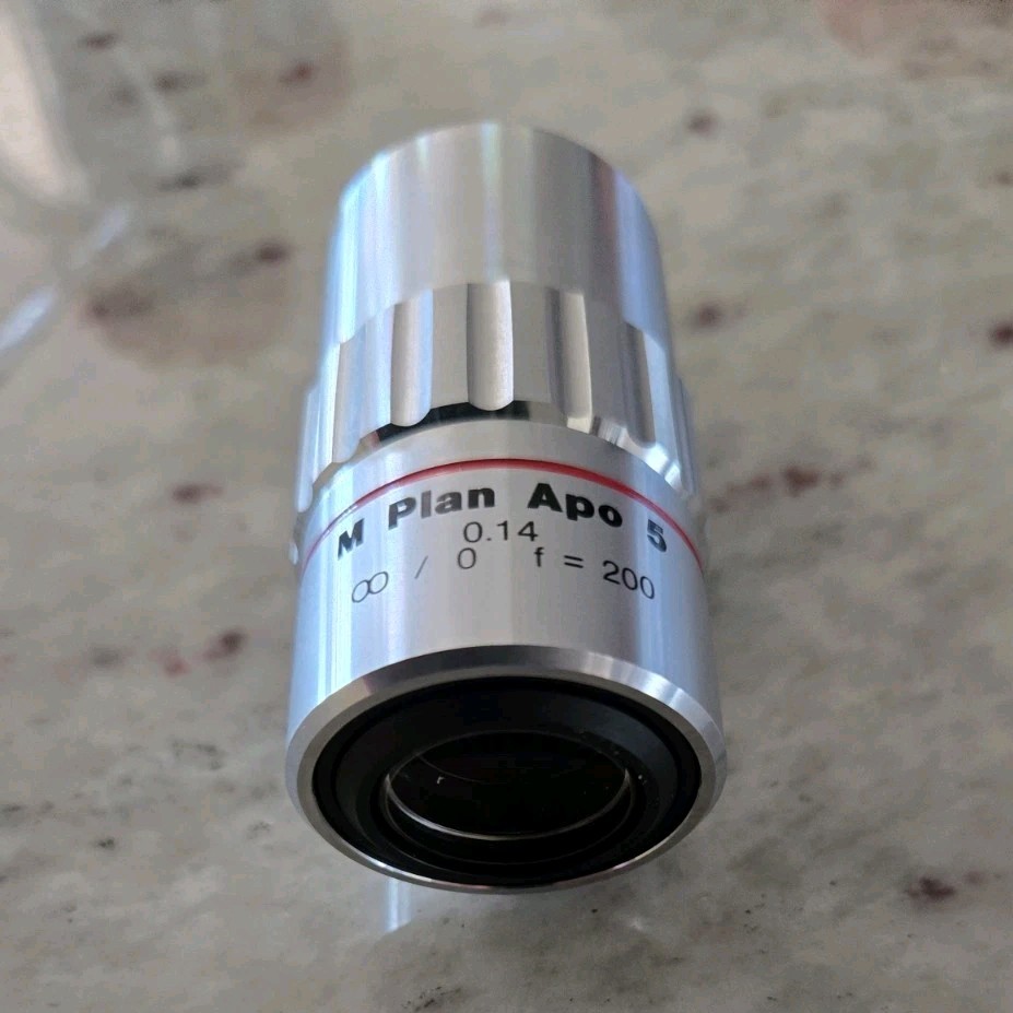 Mitutoyo M Plan Apo 5x 0.14 ∞/0 f=200 Microscope Objective Lens - Excellent