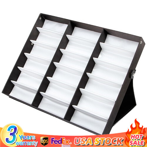 18 Slots Eyeglasses Storage Box Sunglasses Organizer Display Case Glasses Holder