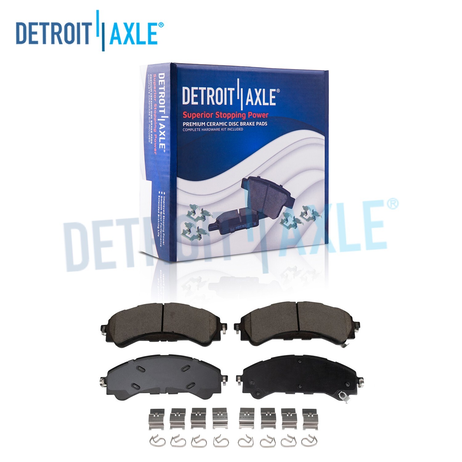 Front Ceramic Brake Pads w/ Hardware for 2019 2020 2021 2022 Ford Ranger Bronco