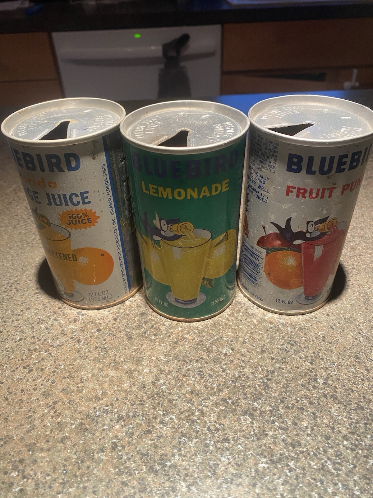 3 Blue Bird 🐦 Juice 🧃 Soda 🥤 cans